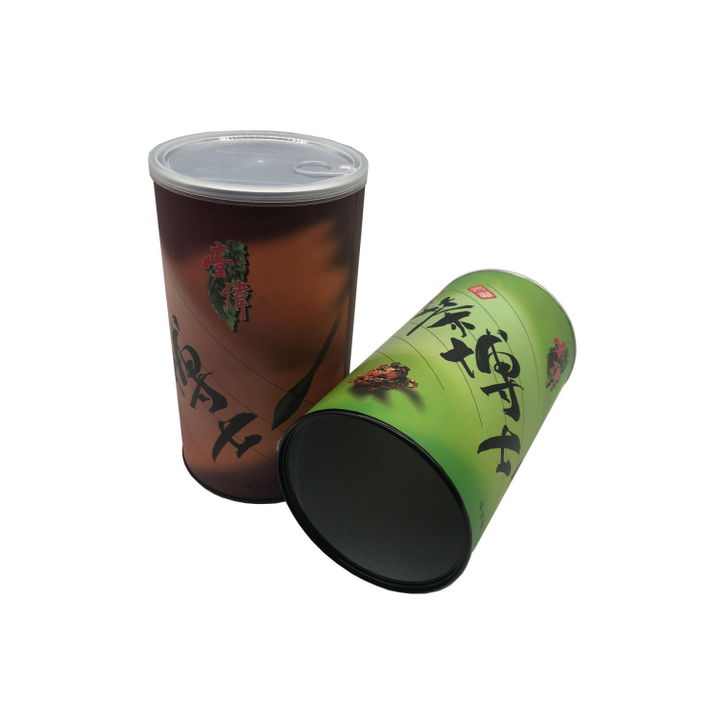 Бумажная канистра для упаковки чая, круглая бумажная туба для кофе, цилиндрическая коробка для пищевых продуктов