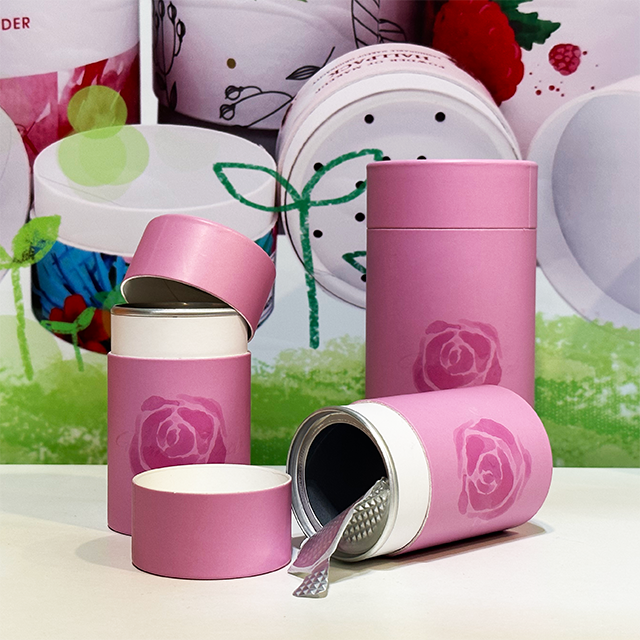 Биоразлагаемая индивидуальная легко отделяющаяся упаковка Hallpack для упаковки в бумажный цилиндр для кофе, чая и шоколада