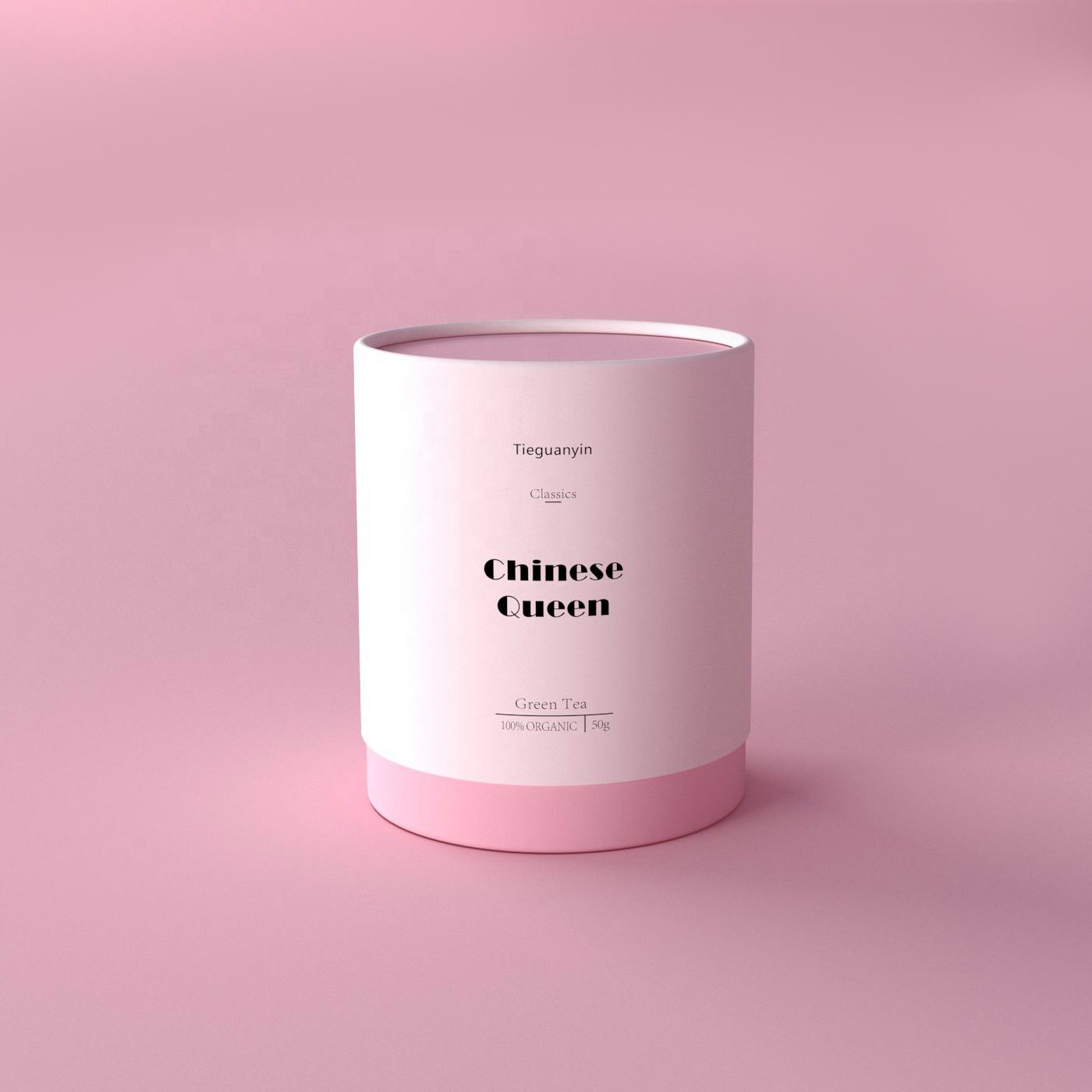 Биоразлагаемый цилиндр с индивидуальной печатью, пищевая бумага, картон, пакеты для чайных канистр премиум-класса, упаковка для рассыпного чая