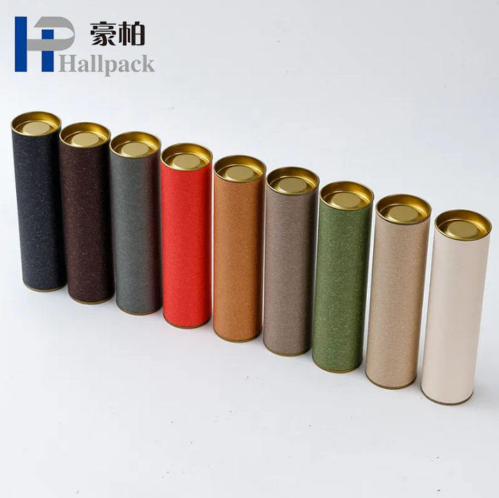 Картон Пищевой Переработанный Экологичный Материал Высококачественный Круглый Цилиндр Чайная Упаковка Почтовая Трубка из Крафт-Бумаги