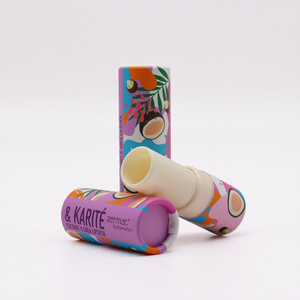 Роскошный биоразлагаемый контейнер из крафт-бумаги с принтом на заказ, упаковочная бумажная туба, косметическая губная помада, бумажная туба для бальзама для губ