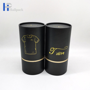 Экологичная упаковка для одежды на заказ, картонная цилиндрическая коробка, бумажная трубка для футболок, нижнее белье, носки, полотенца