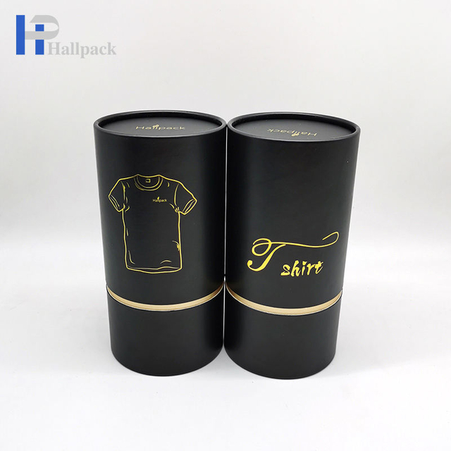 Экологичная упаковка для одежды на заказ, картонная цилиндрическая коробка, бумажная трубка для футболок, нижнее белье, носки, полотенца