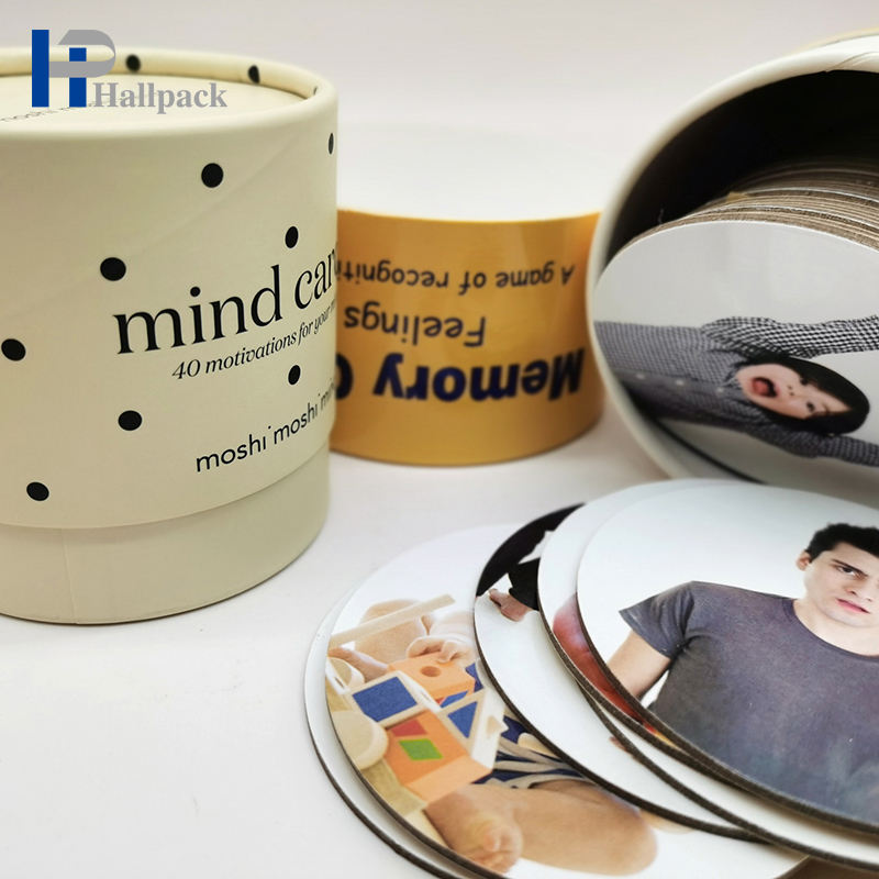 Частная индивидуальная подарочная круглая трубка из крафт-картона с тисненой поверхностью, исчезающая печать для упаковки