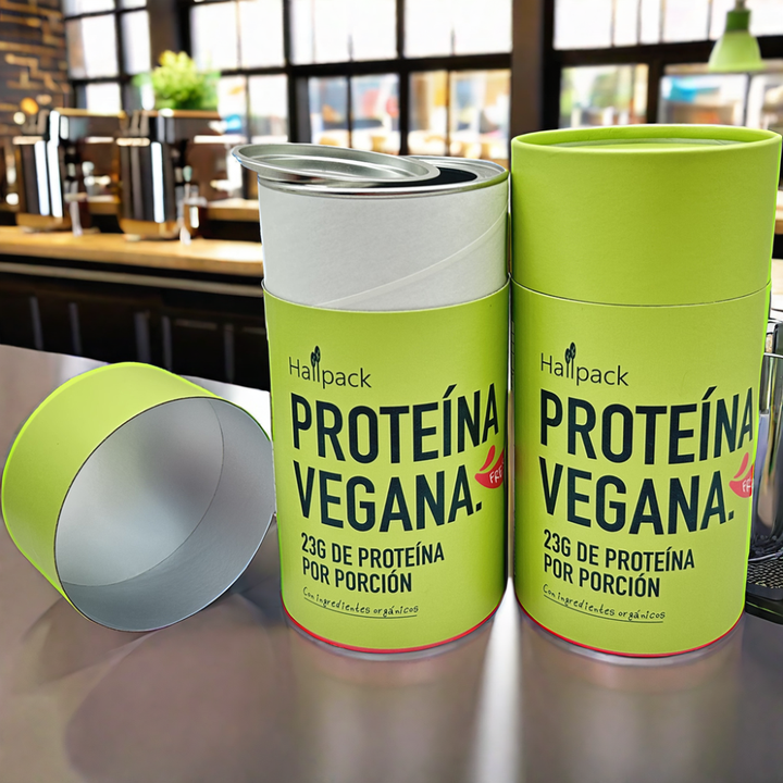 100% заводская цена, герметичная упаковка из пищевого картона, бумажная упаковка для туб, упаковка для кофе, чая, упаковка в цилиндре