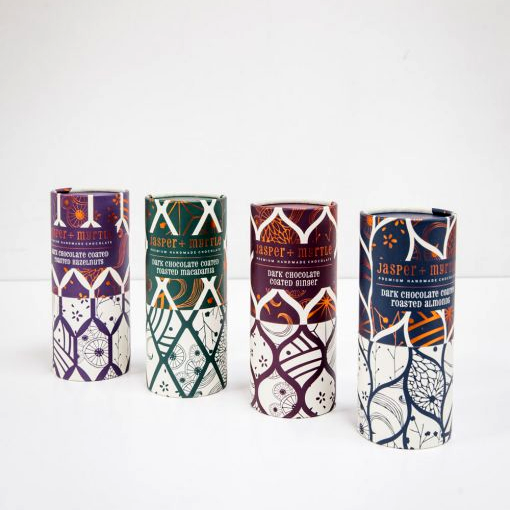 Круглая коробка для туб с индивидуальной печатью. Экологичная картонная упаковка для туб для шоколада, кофе. Биоразлагаемая туба для рукоделия.