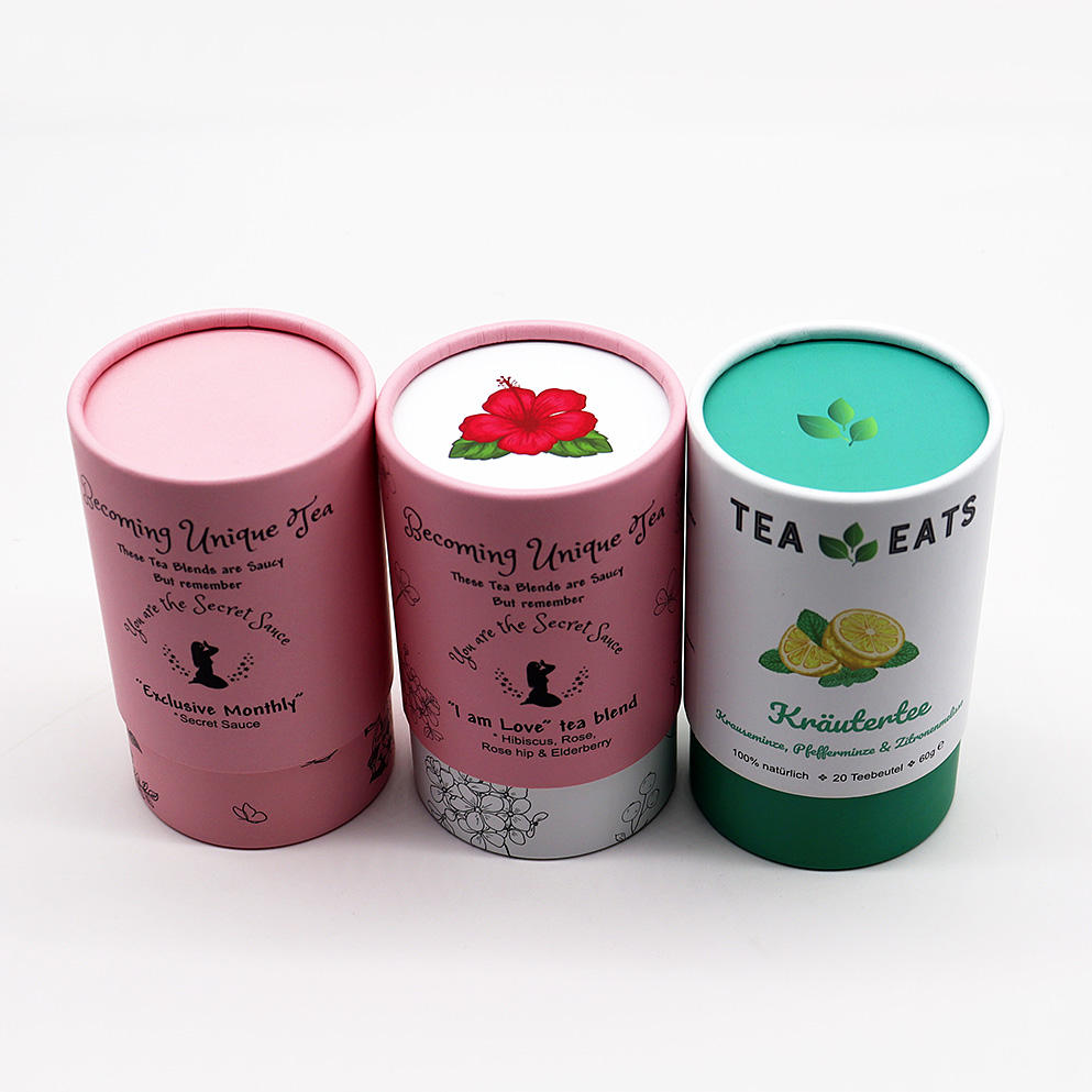 Коробки для упаковки трубок из крафт-бумаги в картонном стиле для хранения и презентации чая