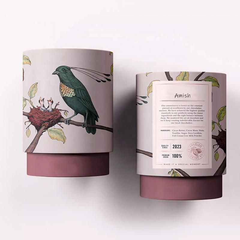 Биоразлагаемый цилиндр с индивидуальной печатью, пищевая бумага, картон, чайные канистры премиум-класса, пакеты для трубок, упаковка для рассыпного чая