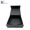 Оптовая печать логотипа, упаковочная бумажная коробка, черная складная картонная бумажная коробка