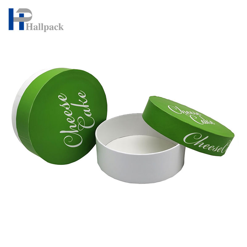 Изготовленная на заказ упаковка бумажной трубки цилиндра торта пищевого качества биоразлагаемая плоская