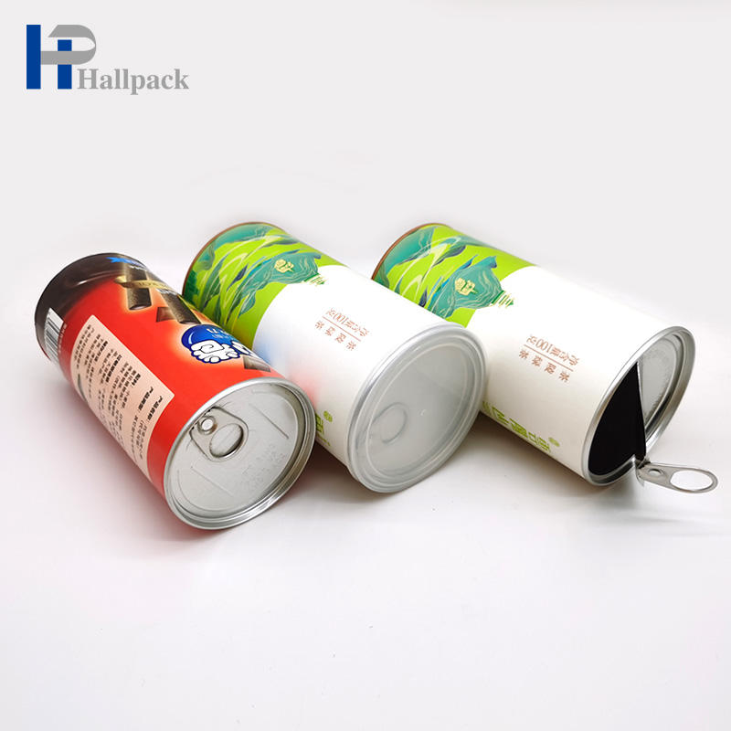 Легкое слезание с трубки Крафт-бумаги крышки ясной верхней бумажной трубки с металлической крышкой