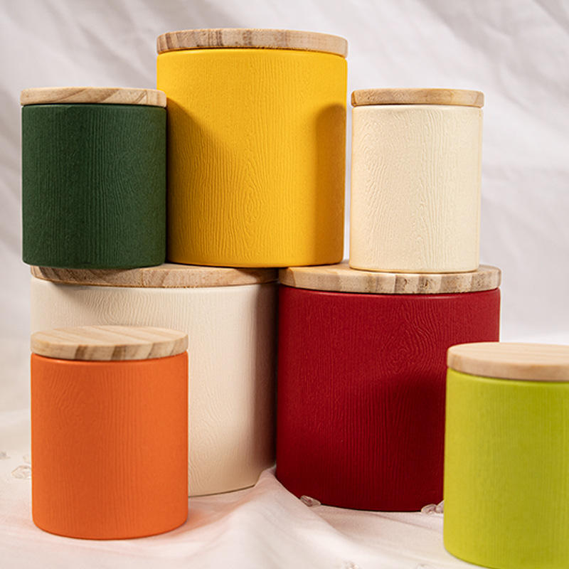 Биоразлагаемая пищевая деревянная крышка, цилиндр для чая, упаковка для кофе, туба из крафт-бумаги, круглая трубка