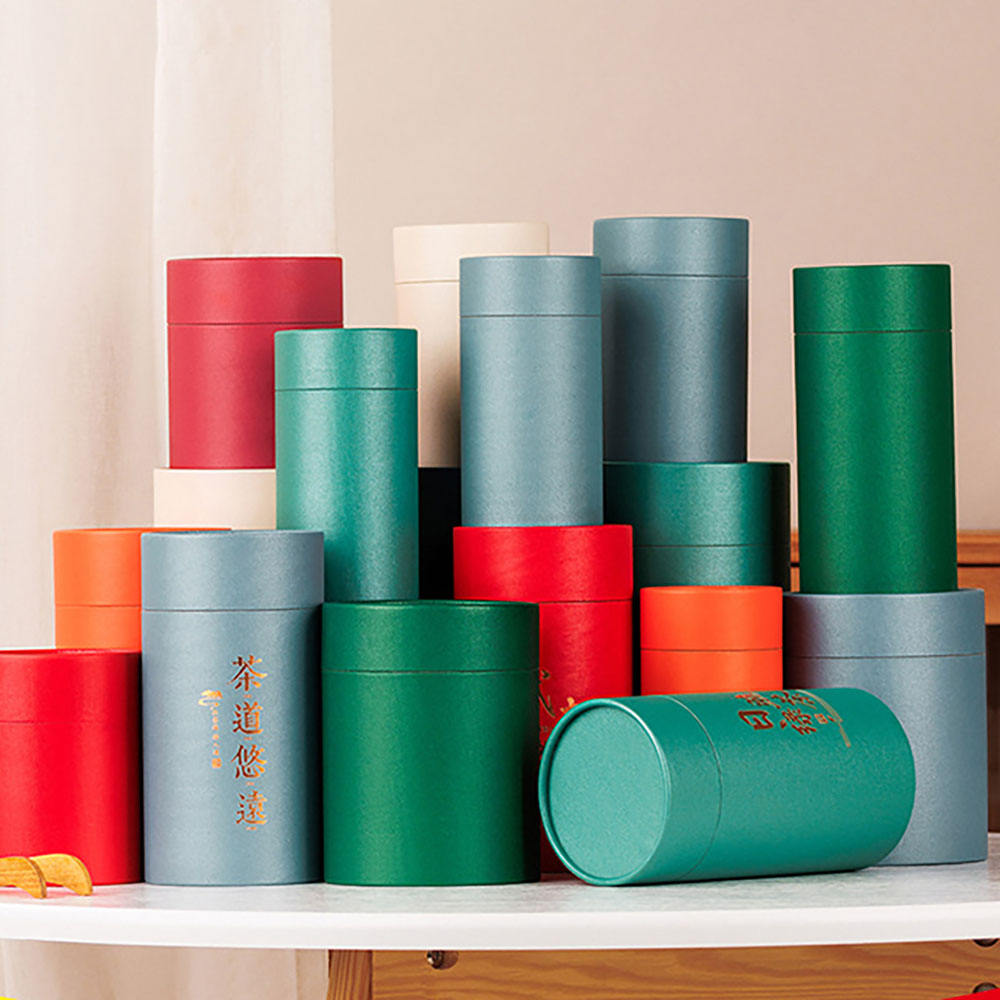 Печать на заказ, упаковка для пищевых продуктов, картонная цилиндрическая коробка, упаковка, гайки, упаковка для бумажных трубок для кофе