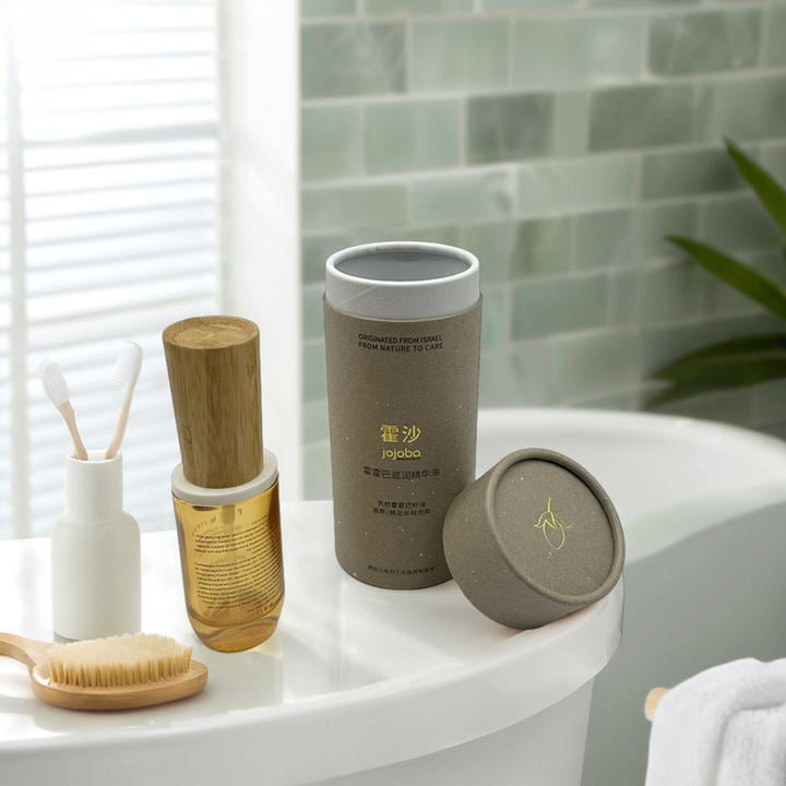 Горячая Распродажа, роскошная цилиндрическая коробка из крафт-бумаги, изготовленная по индивидуальному заказу для парфюмерной масляной свечи и эфирных масел, упаковка в бумажные тубы