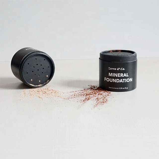 100% переработанный косметический бумажный контейнер для пудры для бровей, румяна, контейнер для пудры, упаковочная бумажная трубка для рассыпчатой ​​пудры