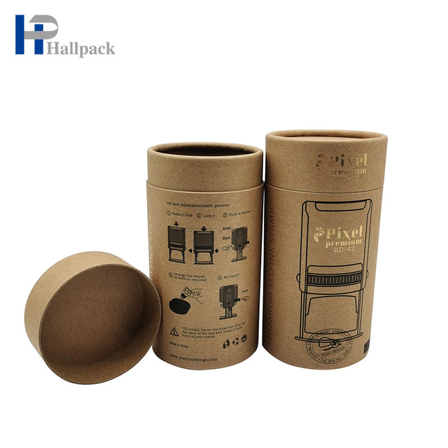 Биоразлагаемая упаковочная упаковка по индивидуальному заказу, картонная трубка из крафт-бумаги, декоративная картонная трубка