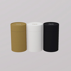 Биоразлагаемый пищевой цилиндр для кофе упаковывая Эко изготовленную на заказ круглую упаковку из крафт-бумаги