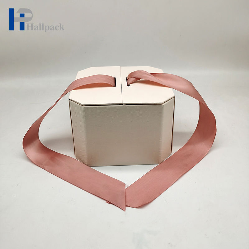 Экологичная подарочная коробка высокого качества с розовой лентой Подарочная коробка