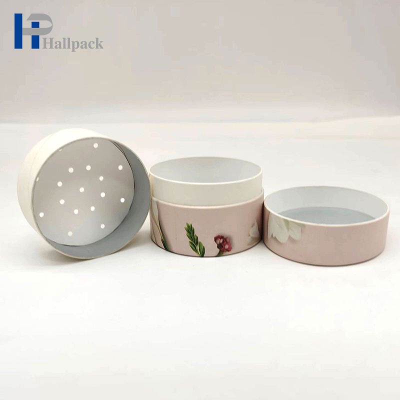 Бумажный тюбик нового дизайна по индивидуальному заказу с ситечком, компактный футляр для порошка, черный крафт-тюбик для шампуня