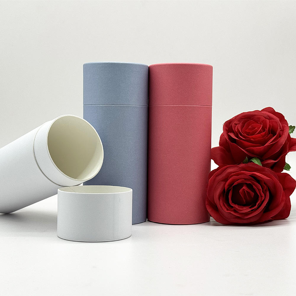 Картонный цилиндр, пригодный для вторичной переработки, круглая коробка для бутылок с крышкой, косметическая стандартная картонная упаковка, упаковка из крафт-бумаги