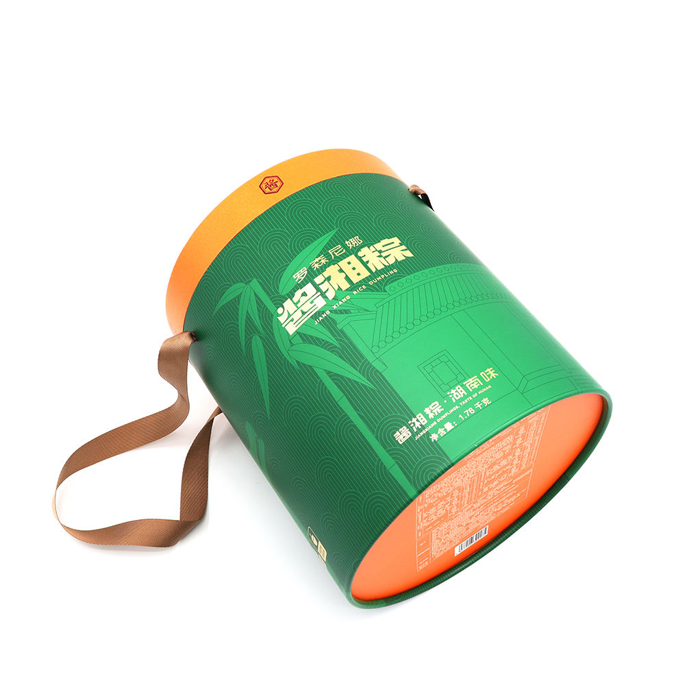 Роскошный дизайн, печать, пельмени, лунный пирог, торт ко дню рождения, вечеринка, цилиндрический контейнер для торта, круглая бумажная упаковка, подарочная бумажная упаковка