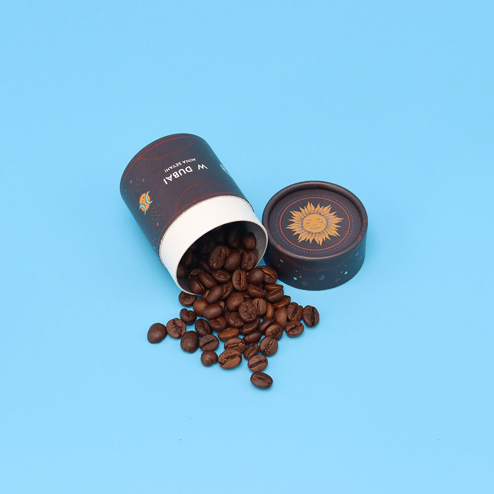 Изготовленная на заказ печать логотипа, чайная бумажная туба, упаковка, пищевой картонный цилиндрический контейнер для чая, кофе, круглая коробка, упаковка