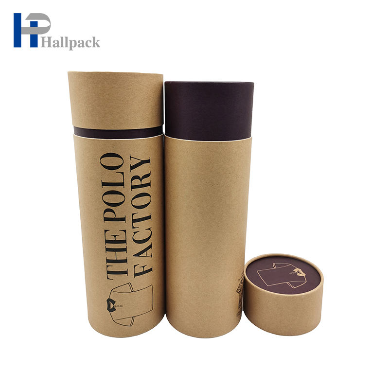 Высококачественный печатный картонный цилиндр для пищевой упаковки круглой формы из крафт-бумаги