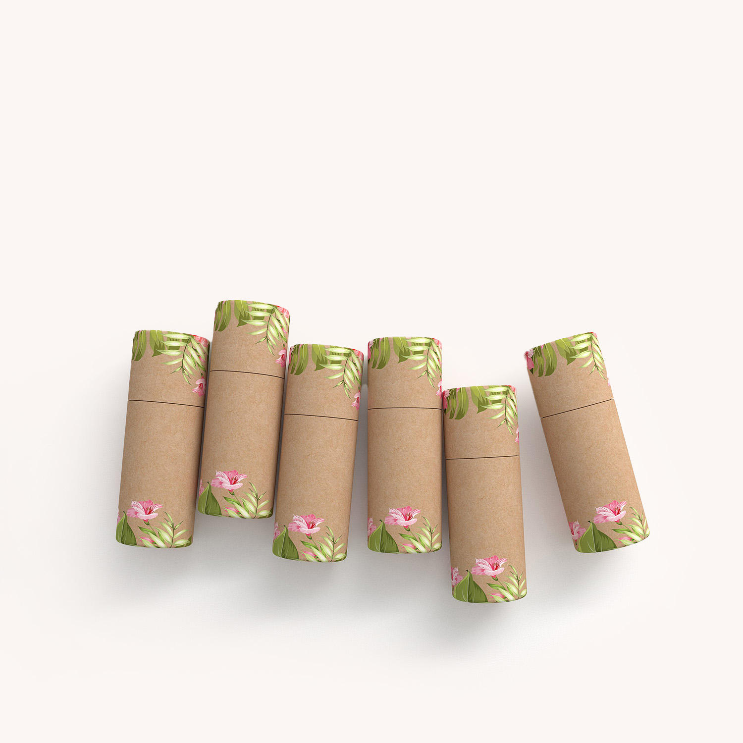 Упаковка из переработанной крафт-бумаги для дезодоранта высшего качества, цветная бумажная трубка, индивидуальная бумага, упаковка цилиндра для лосьона Ukai