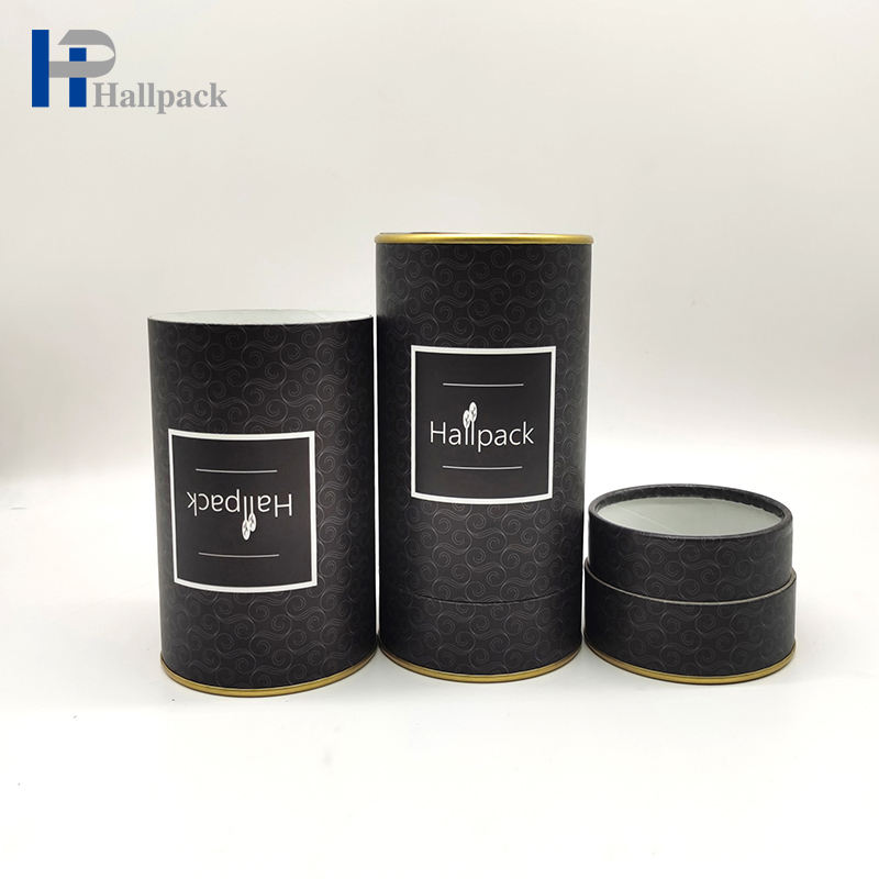 Изготовленная на заказ печать Коричневая картонная бумажная трубка Белая косметическая трубка Черная бумажная упаковочная трубка