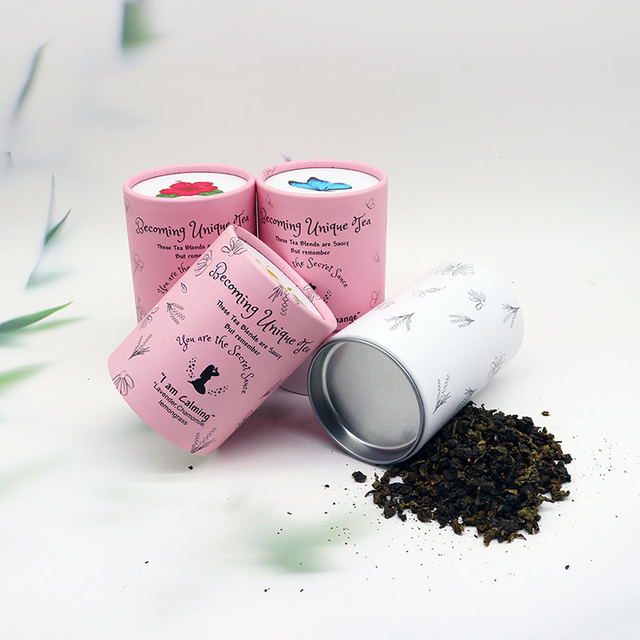 Убийная переработанная картонная чайная трубка Упаковка для чая для чайных кофейных зерен