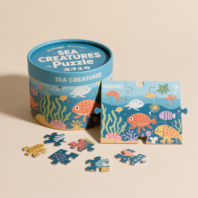 Биоразлагаемая индивидуальная дизайнерская бумажная упаковка трубки для головоломок