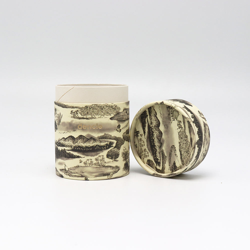 Экологически чистый бумажный цилиндр, выполненный на заказ, бумажная трубчатая коробка для чая/трав/кофе/закусок/упаковки продуктов питания