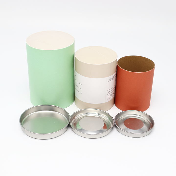 Коробка цилиндра картона качества еды Эко дружелюбная изготовленная на заказ с упаковкой трубки металла бумажной для чая кофе гаек
