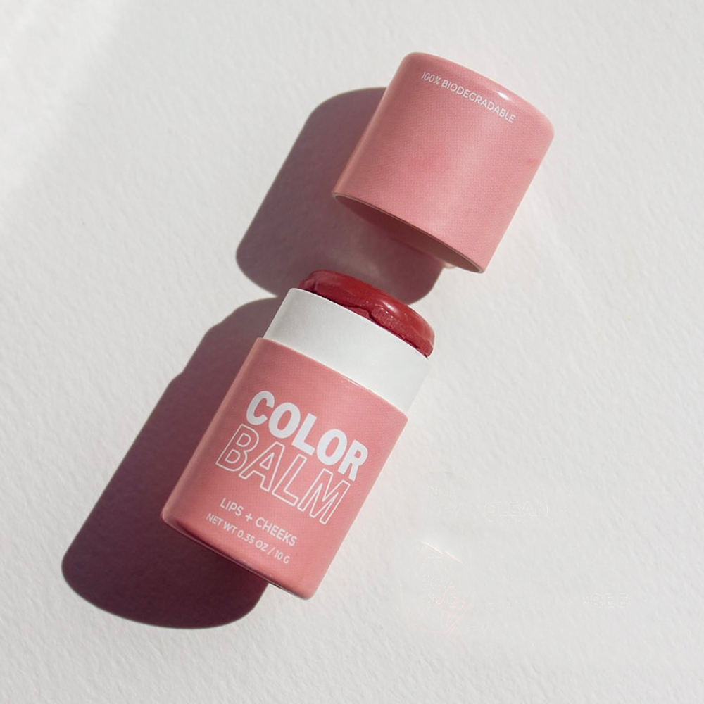 Оптовая продажа, индивидуальный логотип, крафт-бумага, картонный цилиндр, солнцезащитный крем, упаковочная бумажная туба, косметическая помада, бумажная туба для бальзама для губ