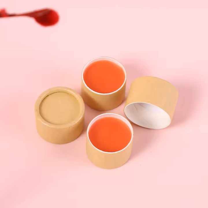 Биоразлагаемая изготовленная на заказ косметическая картонная цилиндрическая коробка, бумажная упаковка для туб для крема для лица, консилера