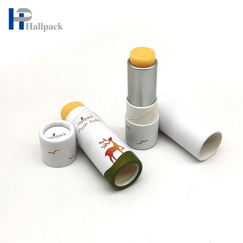 Биоразлагаемая крафт-бумага для губной помады. Тюбик для упаковки. Разработанный брендом. Роторная тарелка из крафт-бумаги. Особенности использования для изготовления свечей. Печатный логотип.