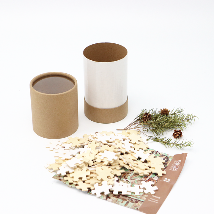 Изготовленная на заказ печать, подарочная и ремесленная упаковка, картонная цилиндрическая коробка, бумажная трубчатая упаковка для детей, игрушки-пазлы