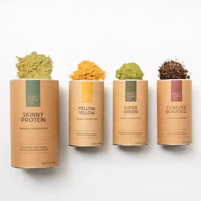 Биоразлагаемый экологически чистый контейнер для порошка, чай, кофе в зернах, овес, бумажный цилиндр, круглая трубка для упаковки пищевых продуктов