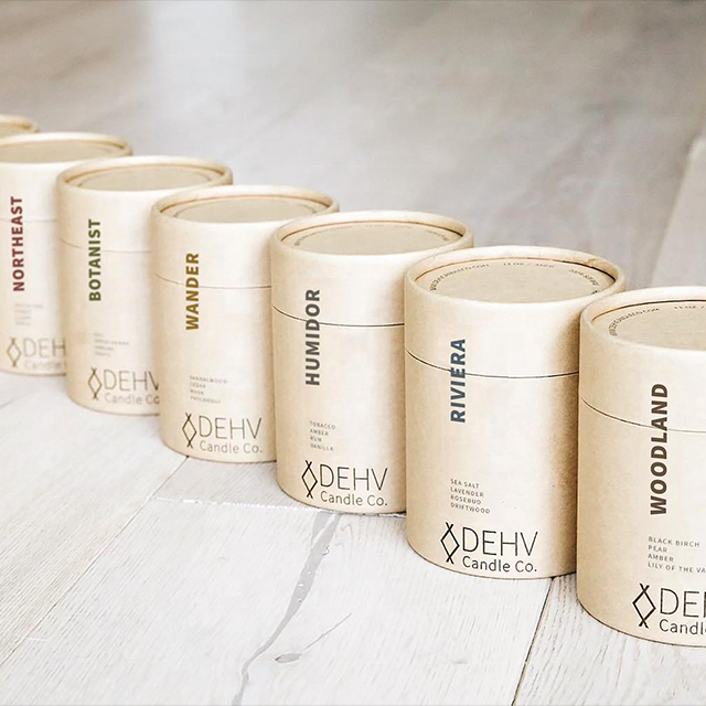 100% пластиковая бесплатная индивидуальная биоразлагаемая картонная упаковка, круглая коробка для туб для упаковки свечей, высококачественная бумажная туба