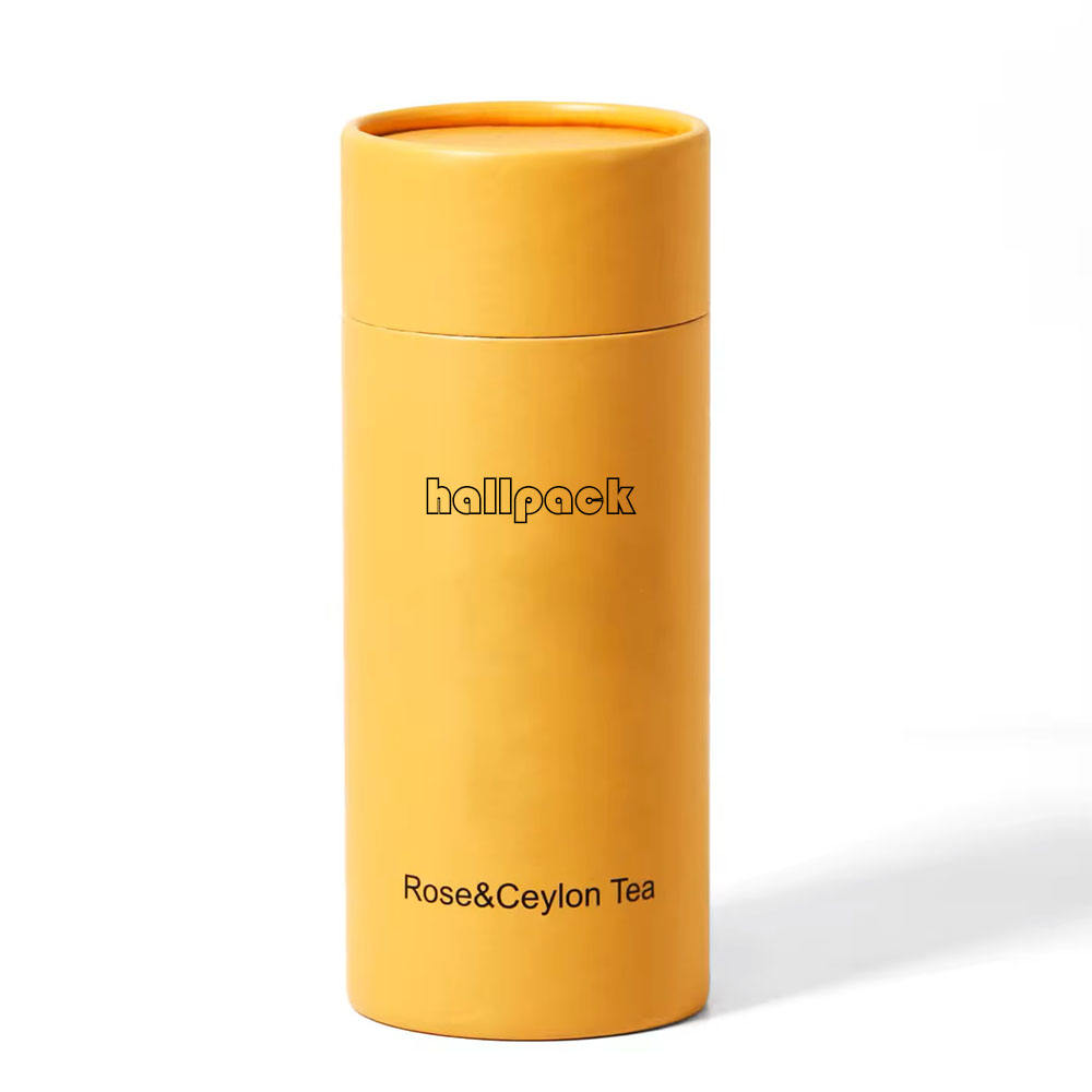 Изготовленный на заказ цилиндр картонный контейнер для порошка чай кофе в зернах овсяная бумажная трубка для пищевой бумажной упаковки