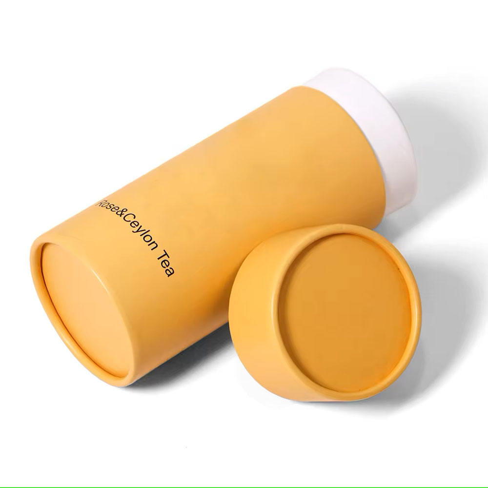 Изготовленный на заказ цилиндр картонный контейнер для порошка чай кофе в зернах овсяная бумажная трубка для пищевой бумажной упаковки