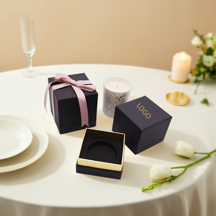 Роскошная маленькая свадебная подарочная бумажная коробка для конфет, блестящая жесткая коробка с матовой ламинацией из золотой фольги