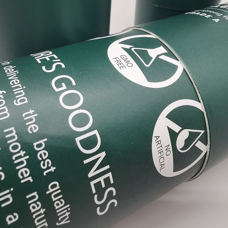 Зеленая круглая косметическая бумажная трубка, бутылочка с эфирным маслом, упаковочная бумажная трубка