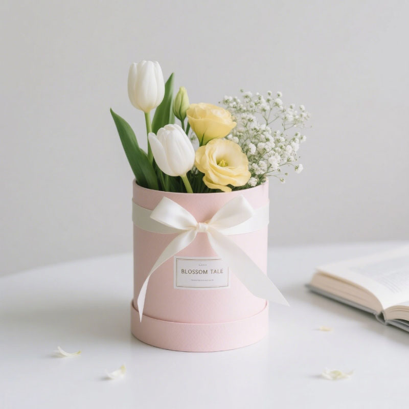 Биоразлагаемая роскошная бумажная упаковка круглой ювелирные украшения для упаковки цветы цветы коробка