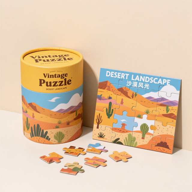 Eco Friendly Kraft Cardboard Count Box Puzzles Packaging Tube