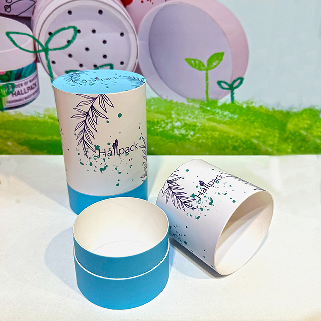 Hallpack Экологичная упаковка из крафт-бумаги с плоским краем для свечей, модная головоломка, картонная трубка для рукоделия