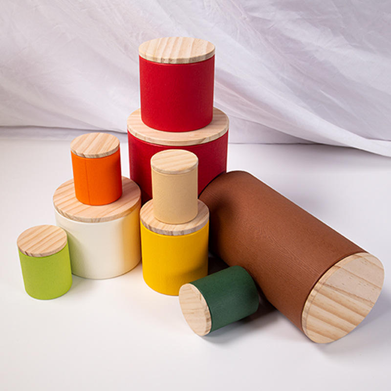 Биоразлагаемая пищевая деревянная крышка, цилиндр для чая, упаковка для кофе, туба из крафт-бумаги, круглая трубка