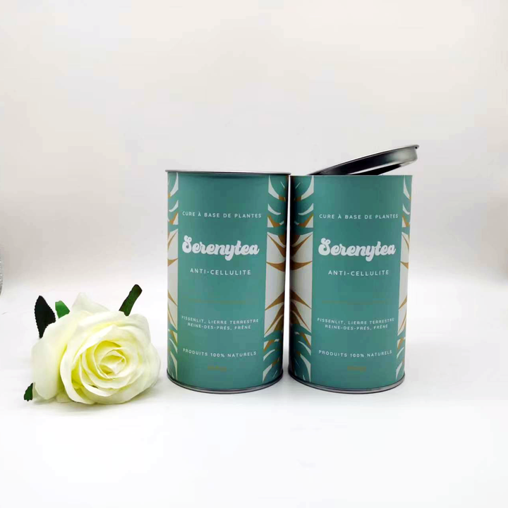 Высококачественная пищевая бумажная туба Упаковка для чая в виде банки Биоразлагаемая туба Упаковка Изготовленная на заказ бумажная тубусная упаковка для пищевых продуктов