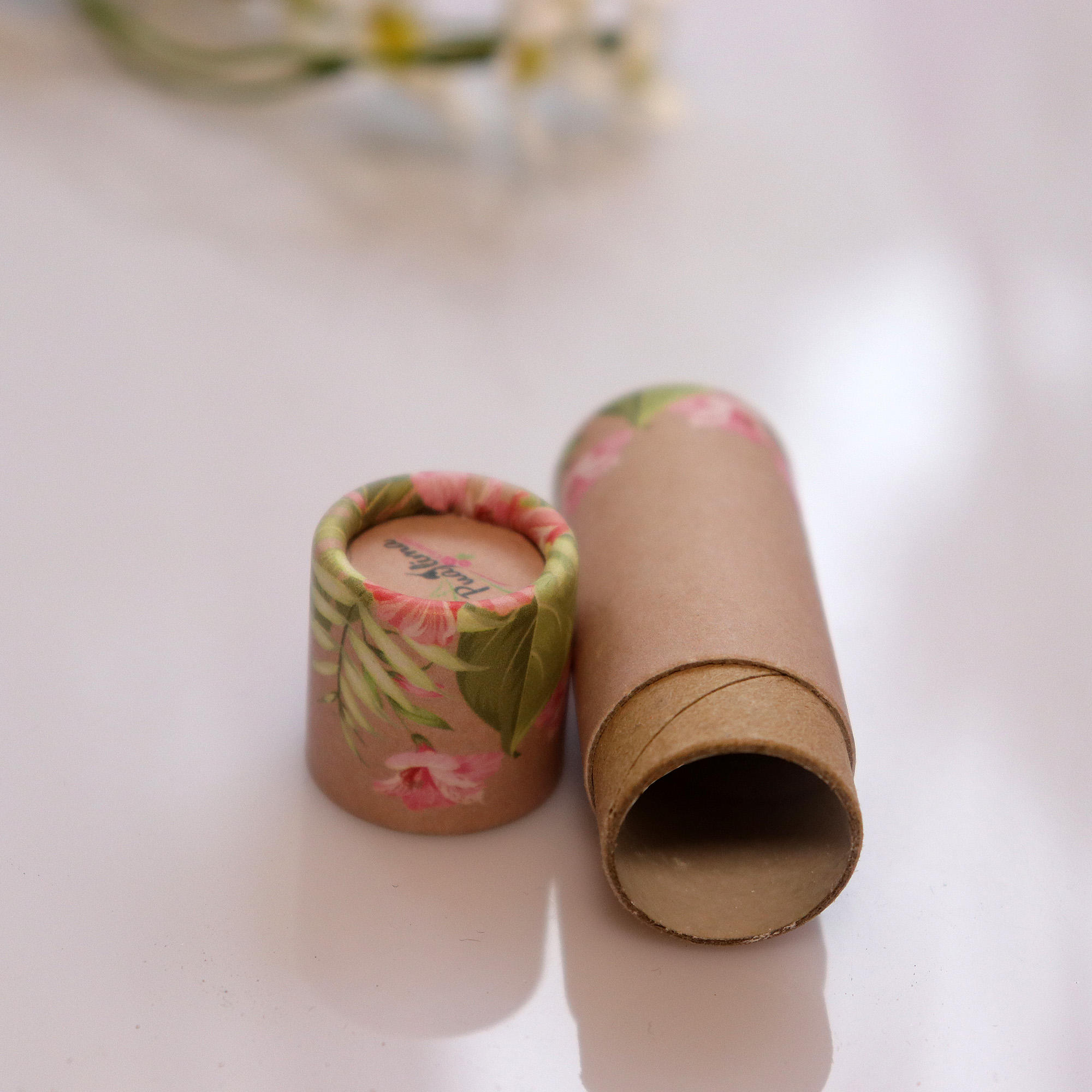 Индивидуальный логотип, блеск для губ, картонный тюбик круглой формы, биоразлагаемый 0 отходов картона, дезодорант, лосьон, бумажный тюбик