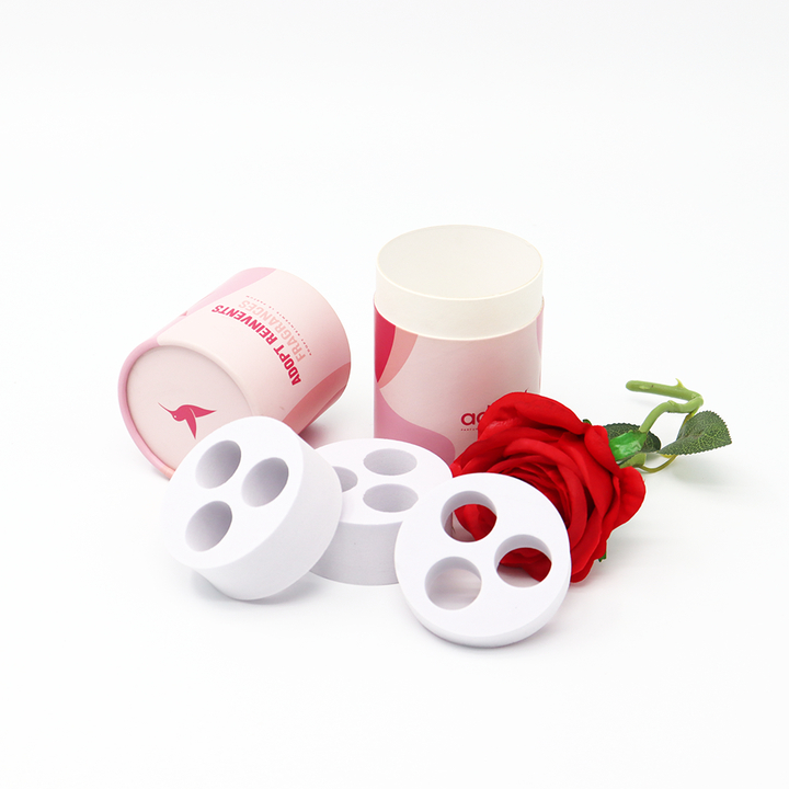 Биоразлагаемый логотип из крафт-бумаги, круглый цилиндр, косметическое эфирное масло, парфюмерная свеча, бумажная туба, упаковка